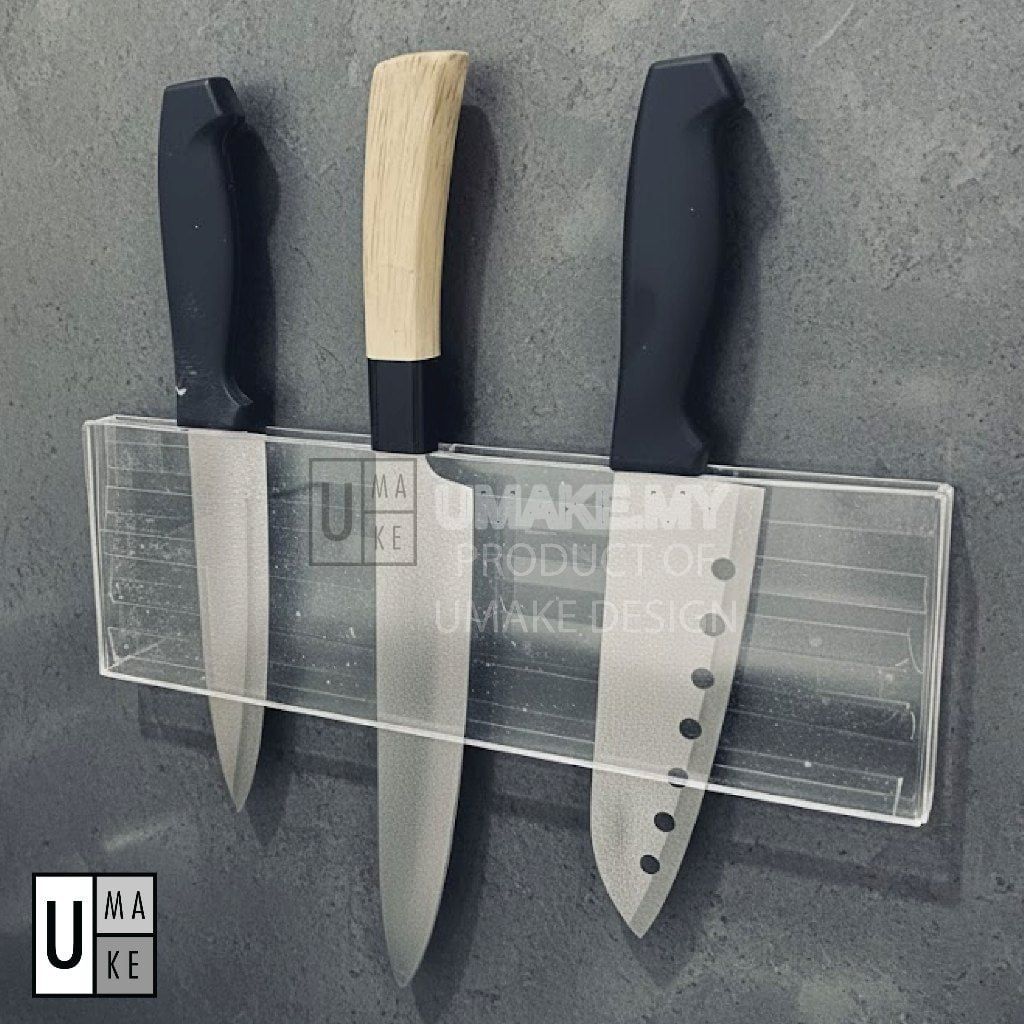 Acrylic Wall-Mounted Knife Rack