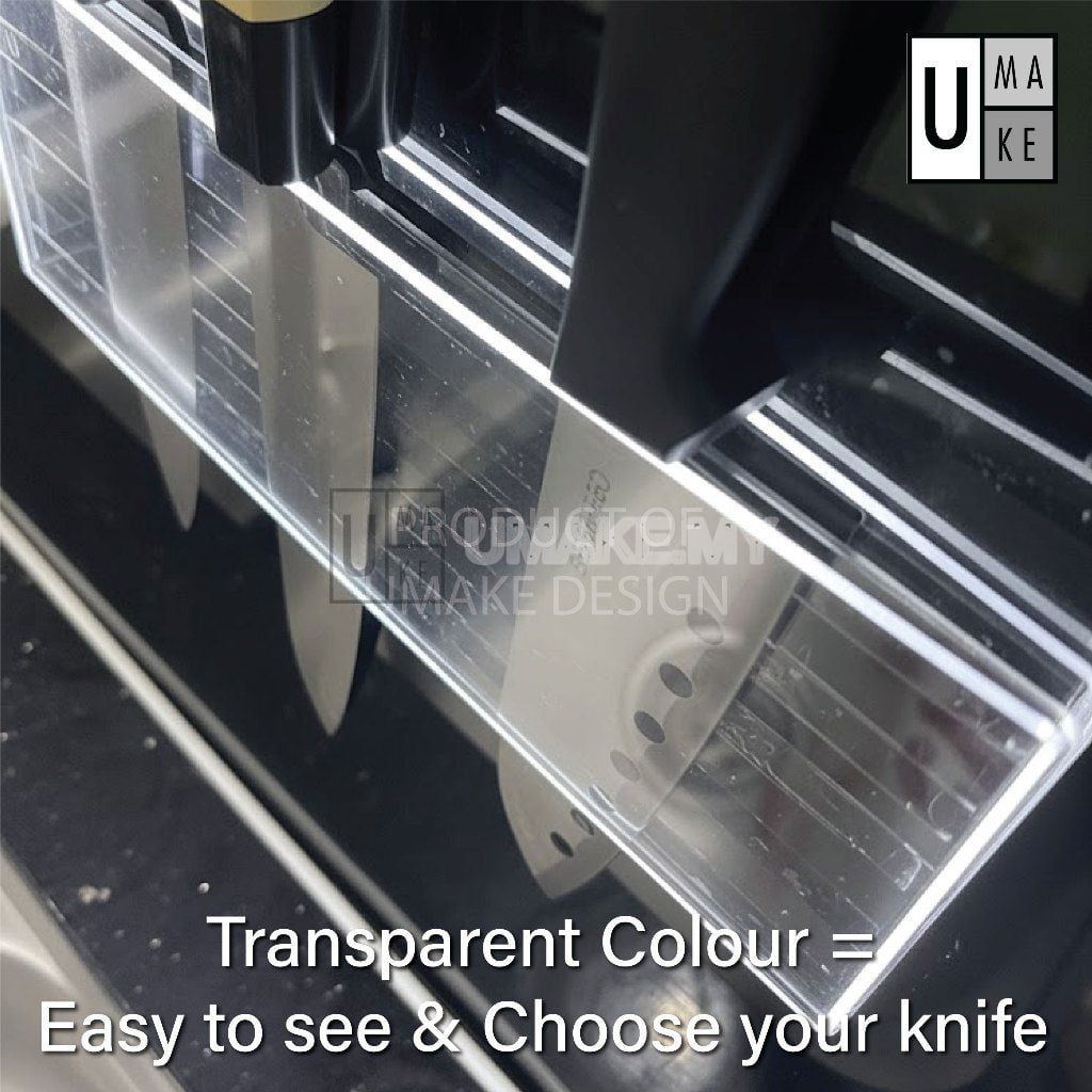 Acrylic Wall-Mounted Knife Rack