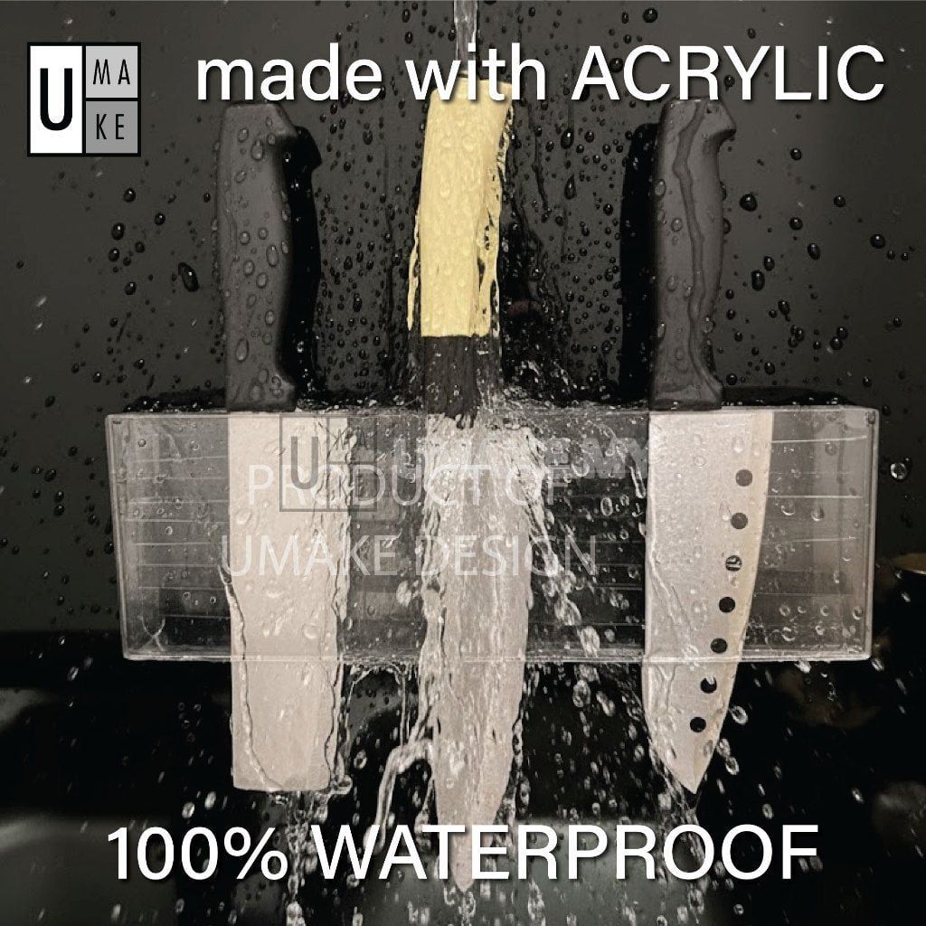 Acrylic Wall-Mounted Knife Rack