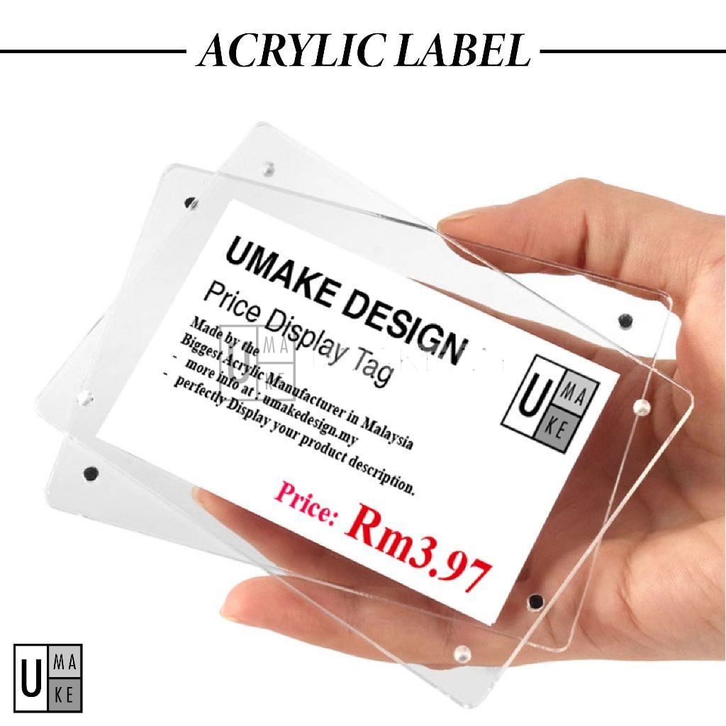 Magnetic Acrylic Price Tag Holder