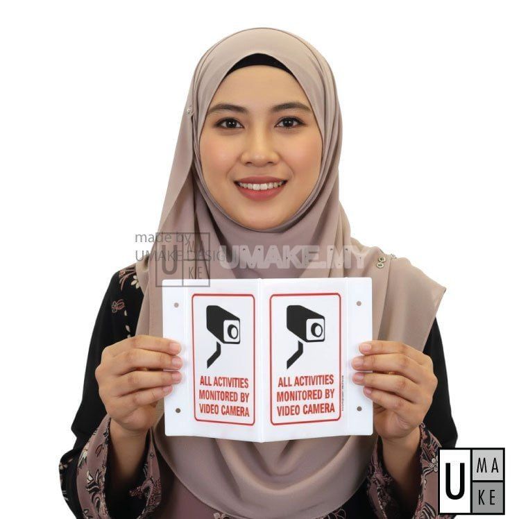 V-Shape 3D Projecting CCTV Sign