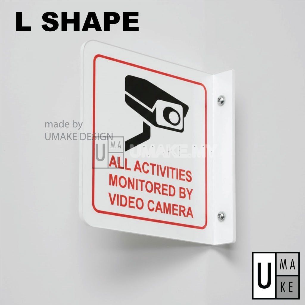 V-Shape 3D Projecting CCTV Sign
