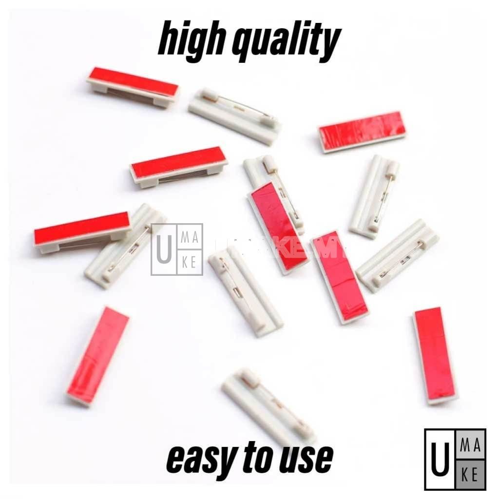 Name Tag Pin Backs with Tape (5pcs)