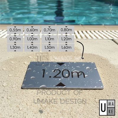 Stainless Steel Pool Depth Sign