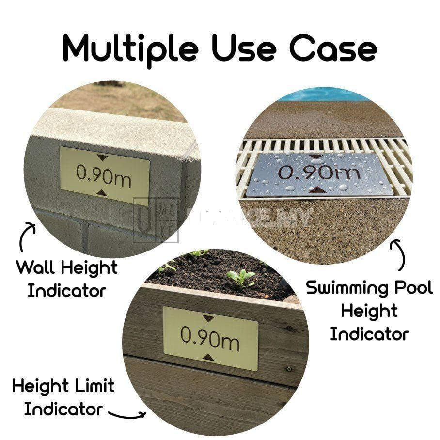 Stainless Steel Pool Depth Sign