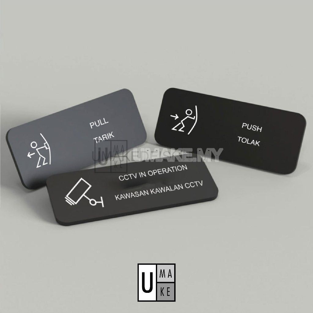 Minimalist Printed Acrylic Sign