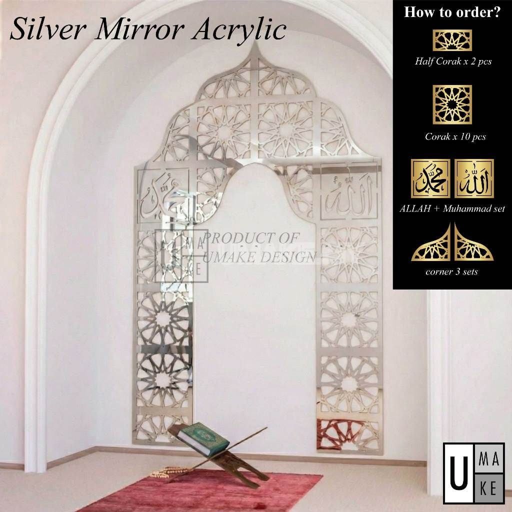 DIY Mirror Acrylic Mihrab Wall Set