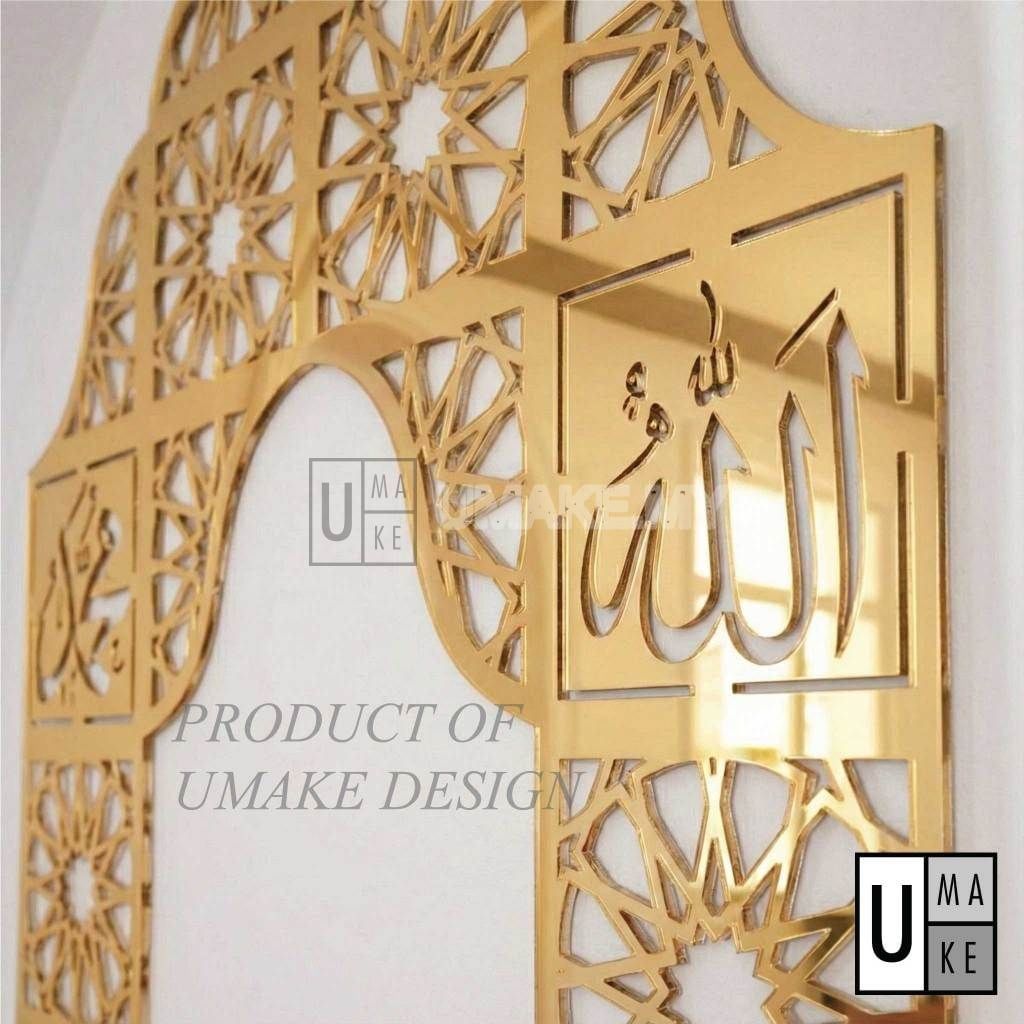 DIY Mirror Acrylic Mihrab Wall Set
