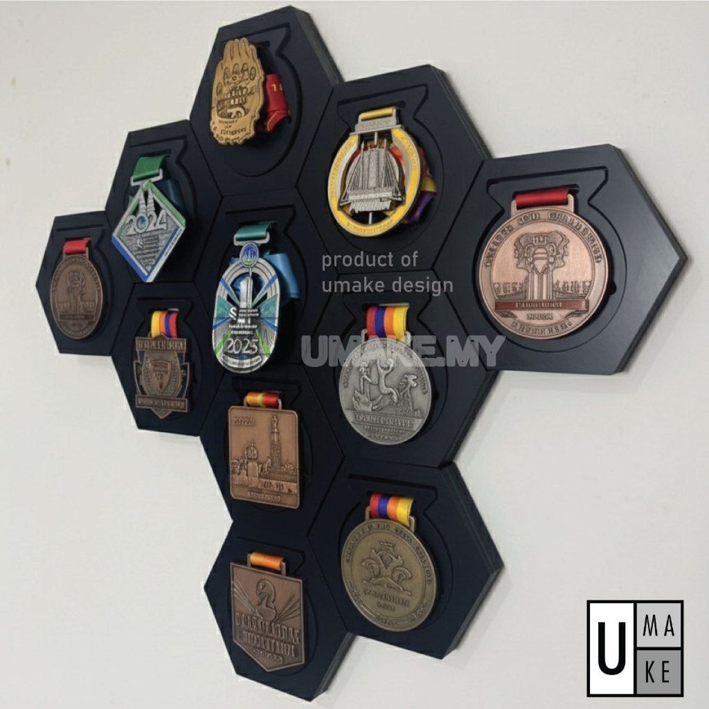 Hexagon Medal Display Holder
