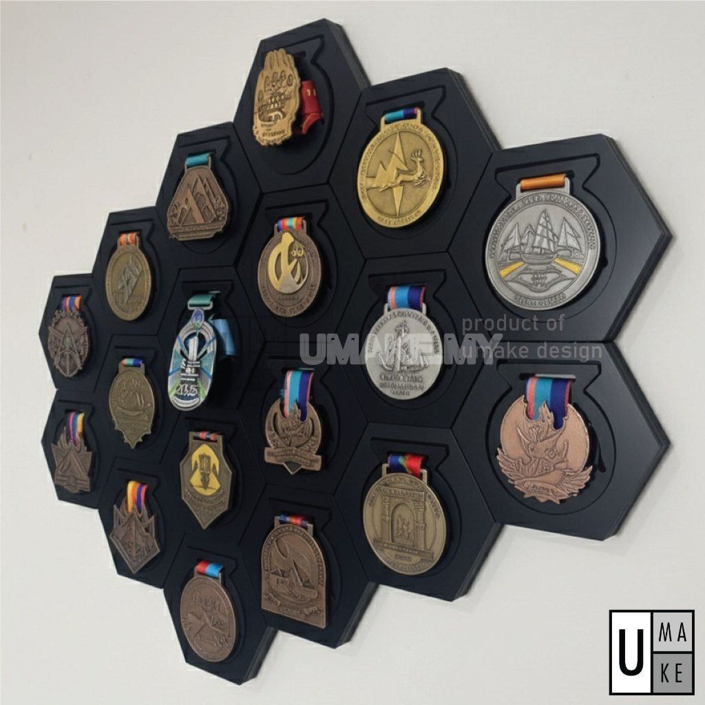 Hexagon Medal Display Holder