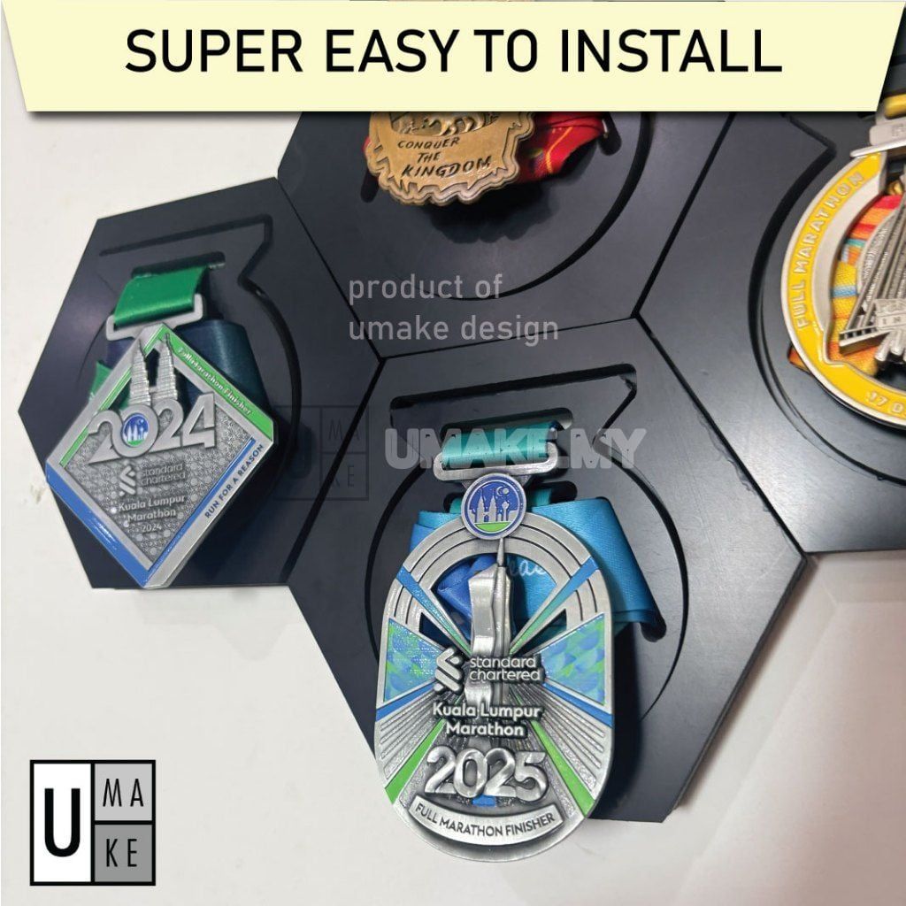 Hexagon Medal Display Holder