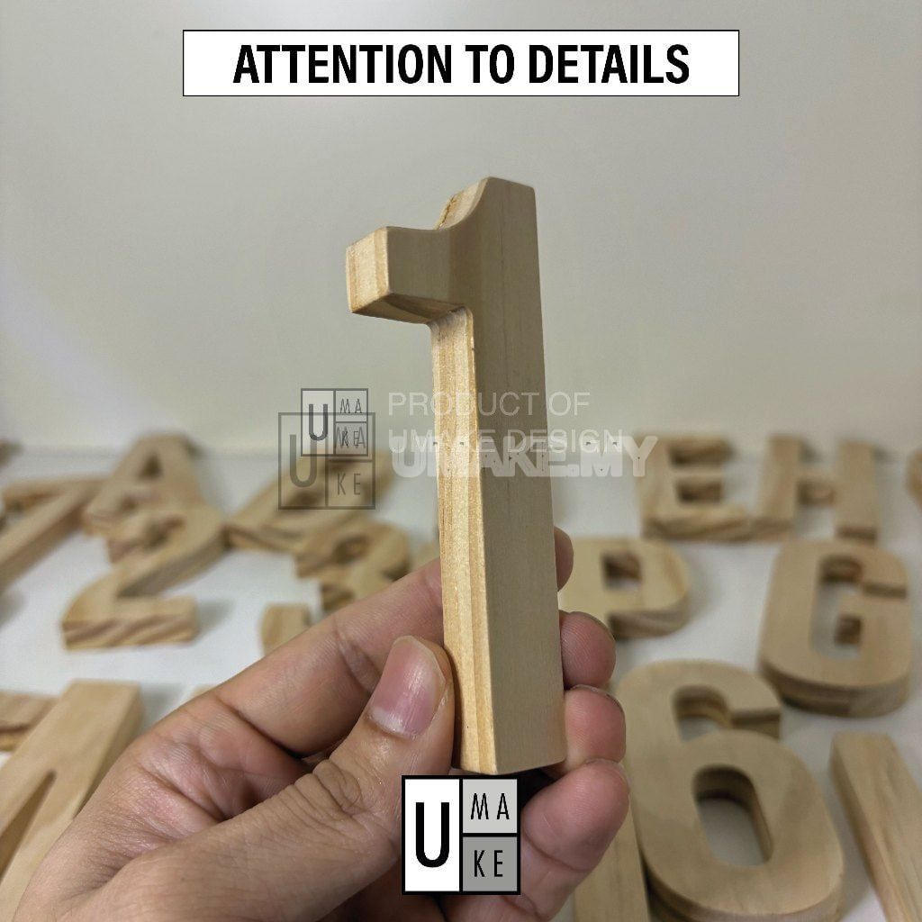 Solid Pine Wood Letters & Numbers