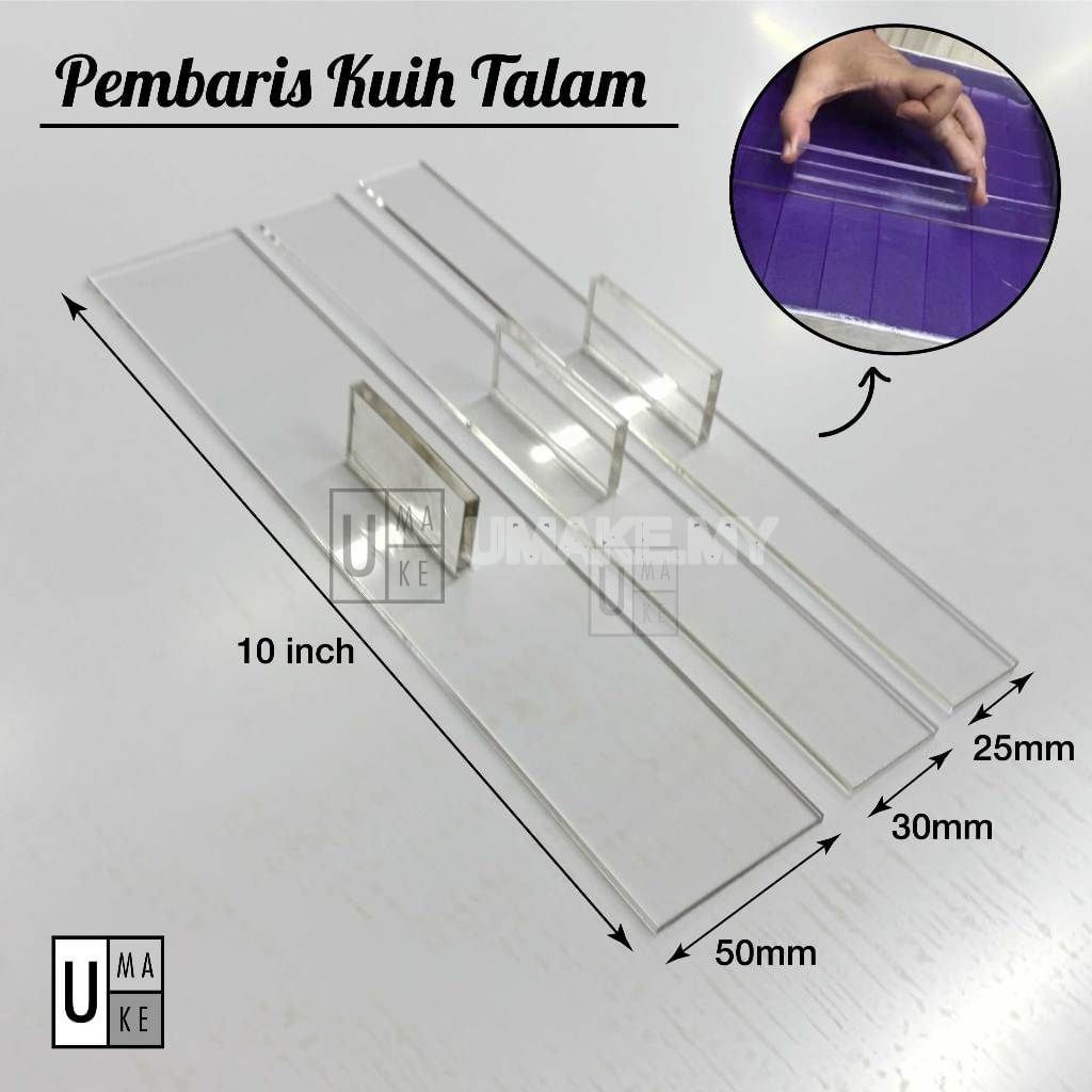 Acrylic Kuih Cutting Ruler Set