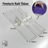 Acrylic Kuih Cutting Ruler Set view 2