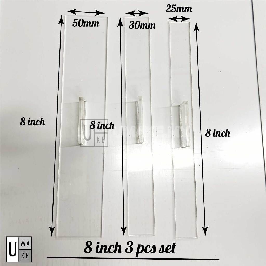 Acrylic Kuih Cutting Ruler Set