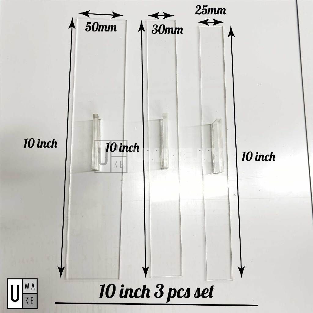 Acrylic Kuih Cutting Ruler Set