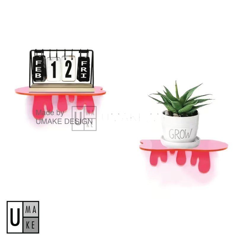 Dripping Acrylic Wall Shelf