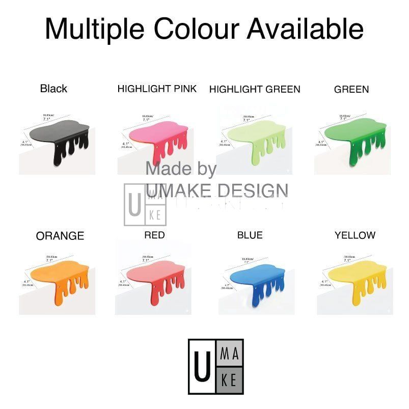 Dripping Acrylic Wall Shelf