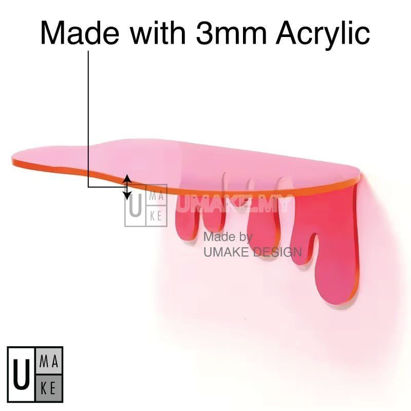 Dripping Acrylic Wall Shelf