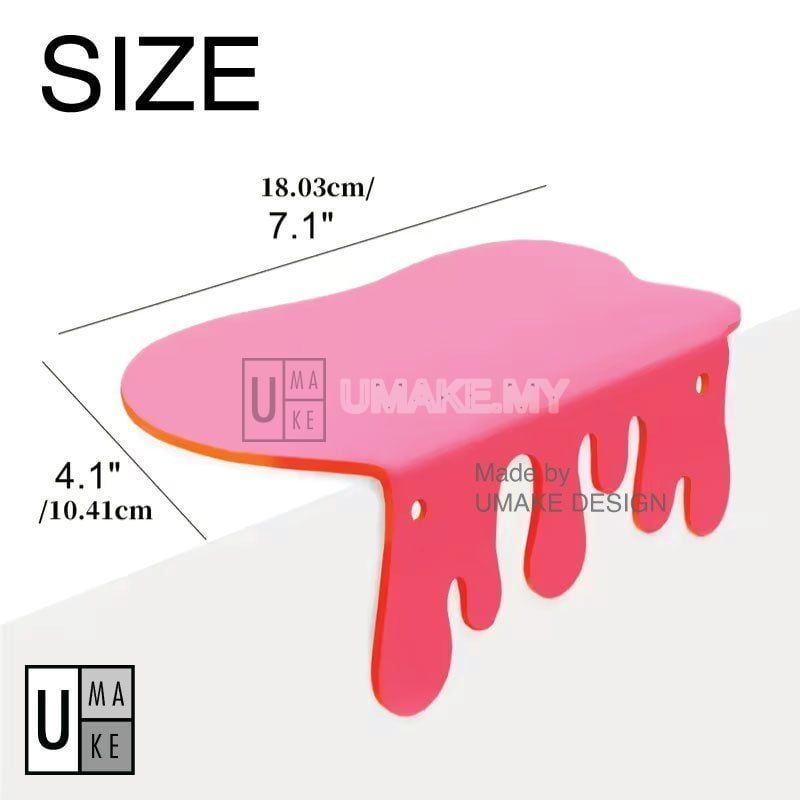 Dripping Acrylic Wall Shelf