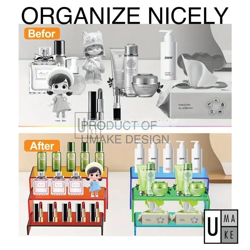 Acrylic U-Shape Display Stand (Colourful)