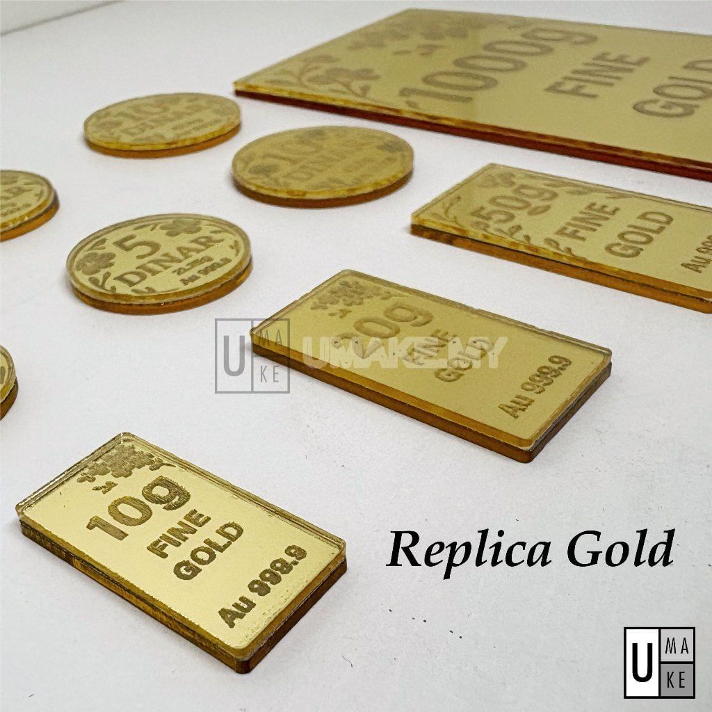 Replica Gold Dinar & Gold Bar (Acrylic)
