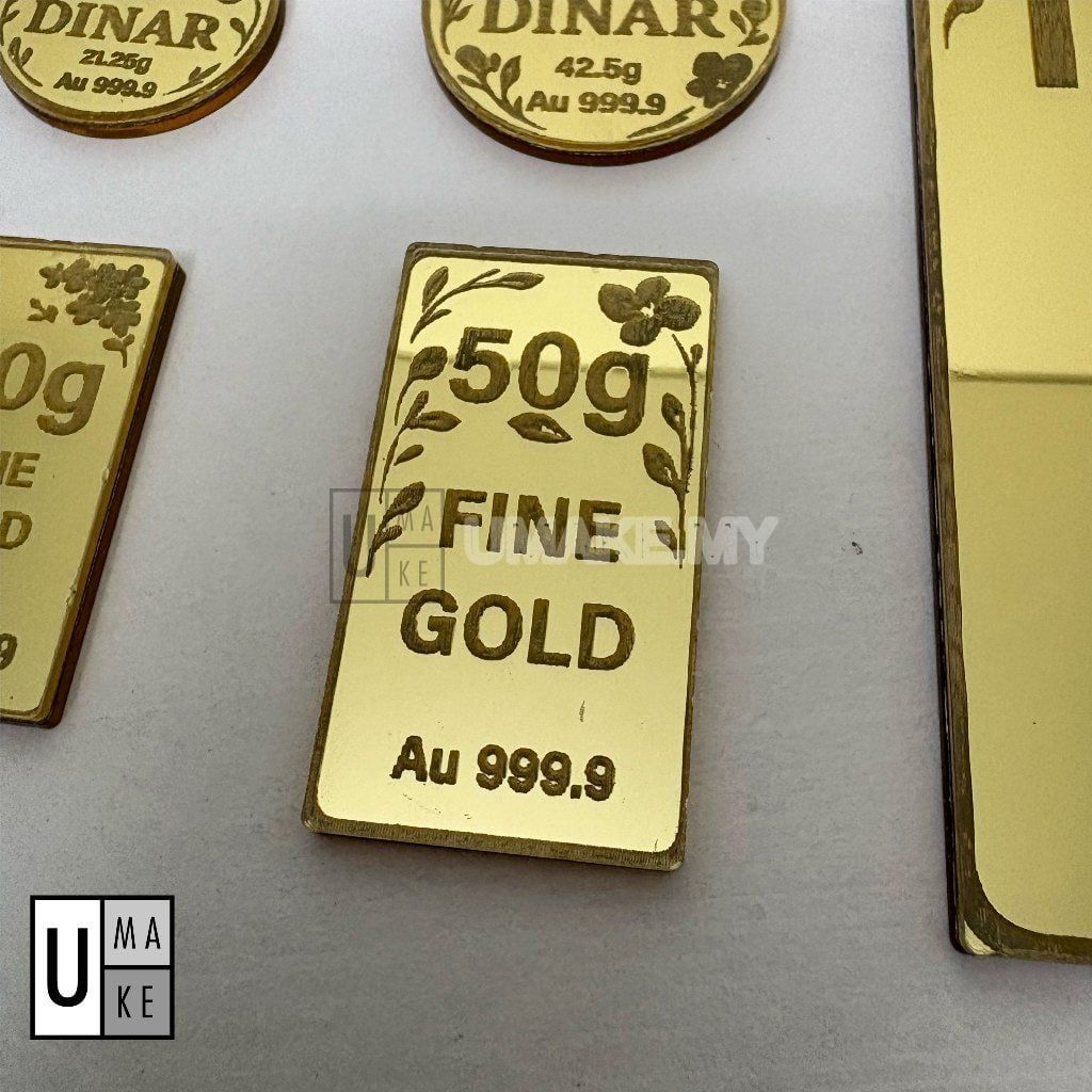 Replica Gold Dinar & Gold Bar (Acrylic)