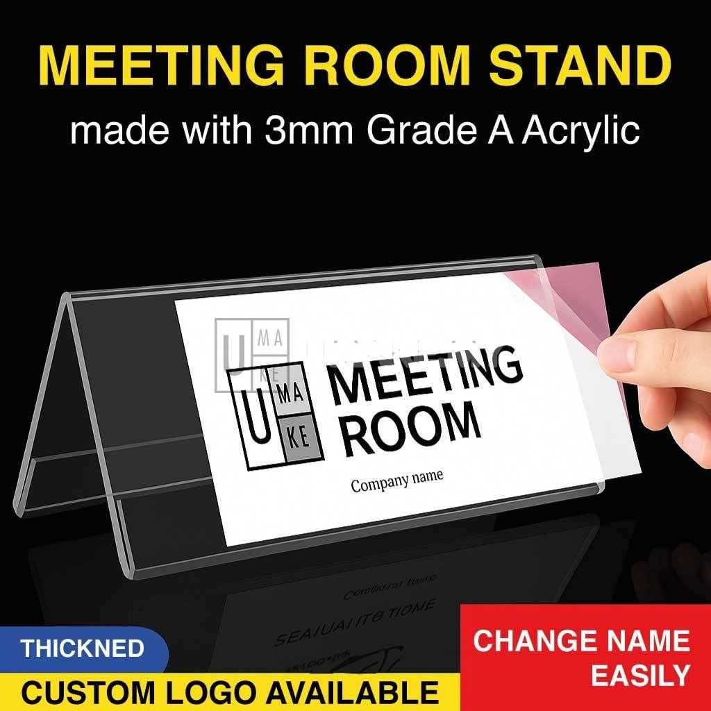 Acrylic V-Shape Desk Label Holder