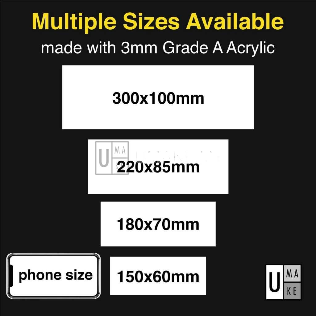 Acrylic V-Shape Desk Label Holder