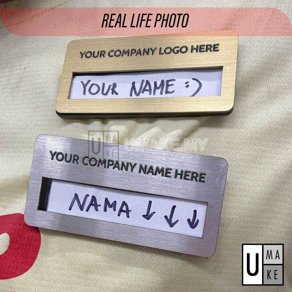 Stainless Steel Embossed Reusable Name Tag