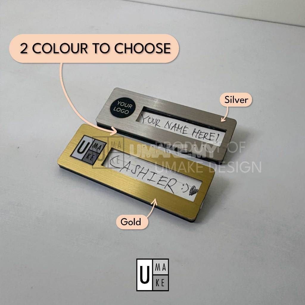 Reusable Stainless Steel Name Tag (75x25mm)