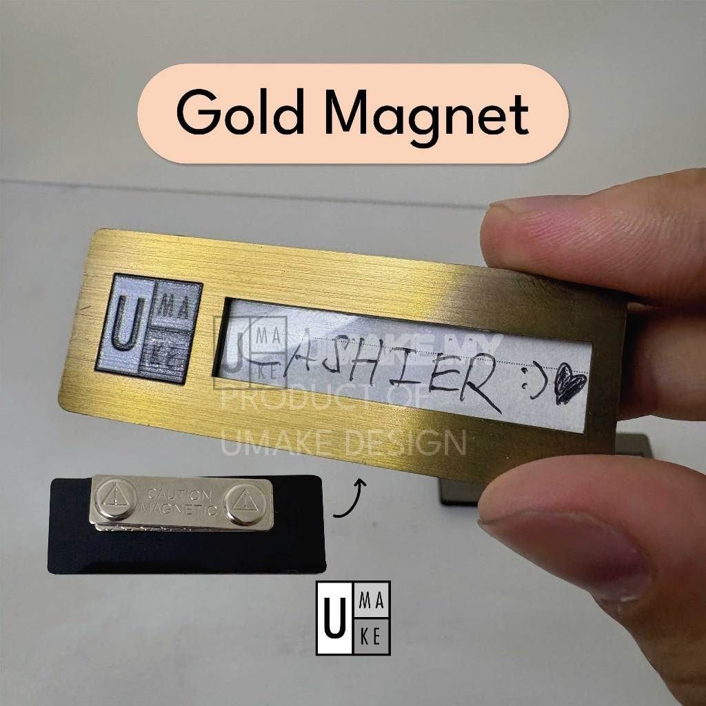 Reusable Stainless Steel Name Tag (75x25mm)