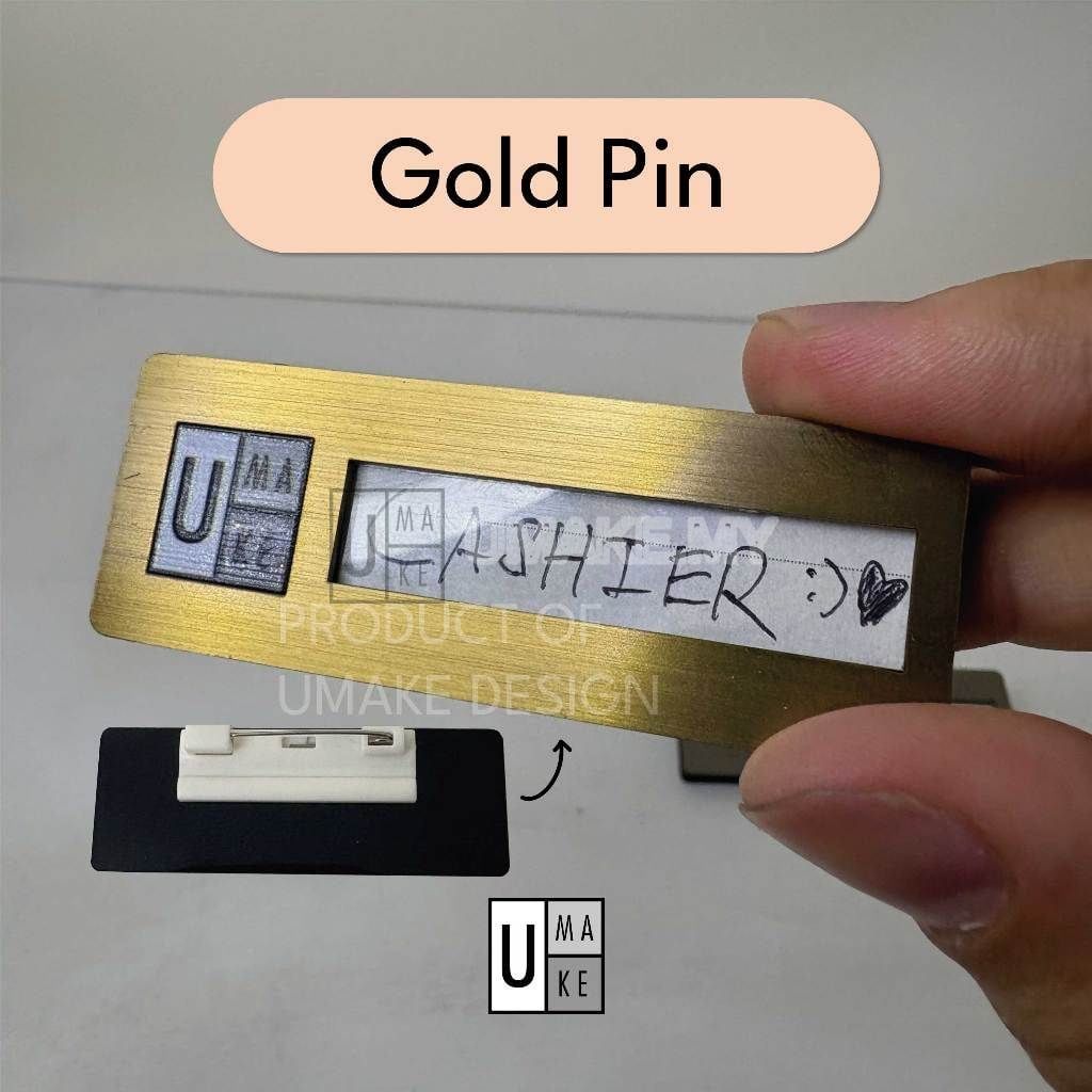 Reusable Stainless Steel Name Tag (75x25mm)