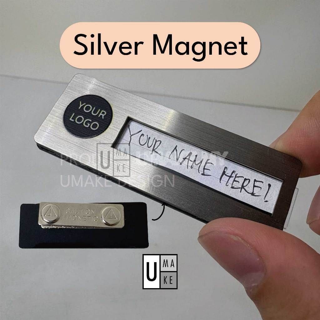 Reusable Stainless Steel Name Tag (75x25mm)