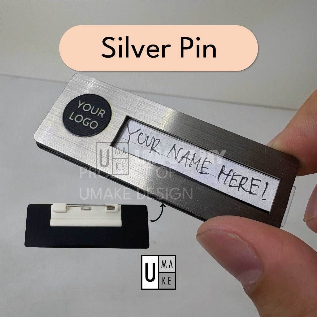 Reusable Stainless Steel Name Tag (75x25mm)