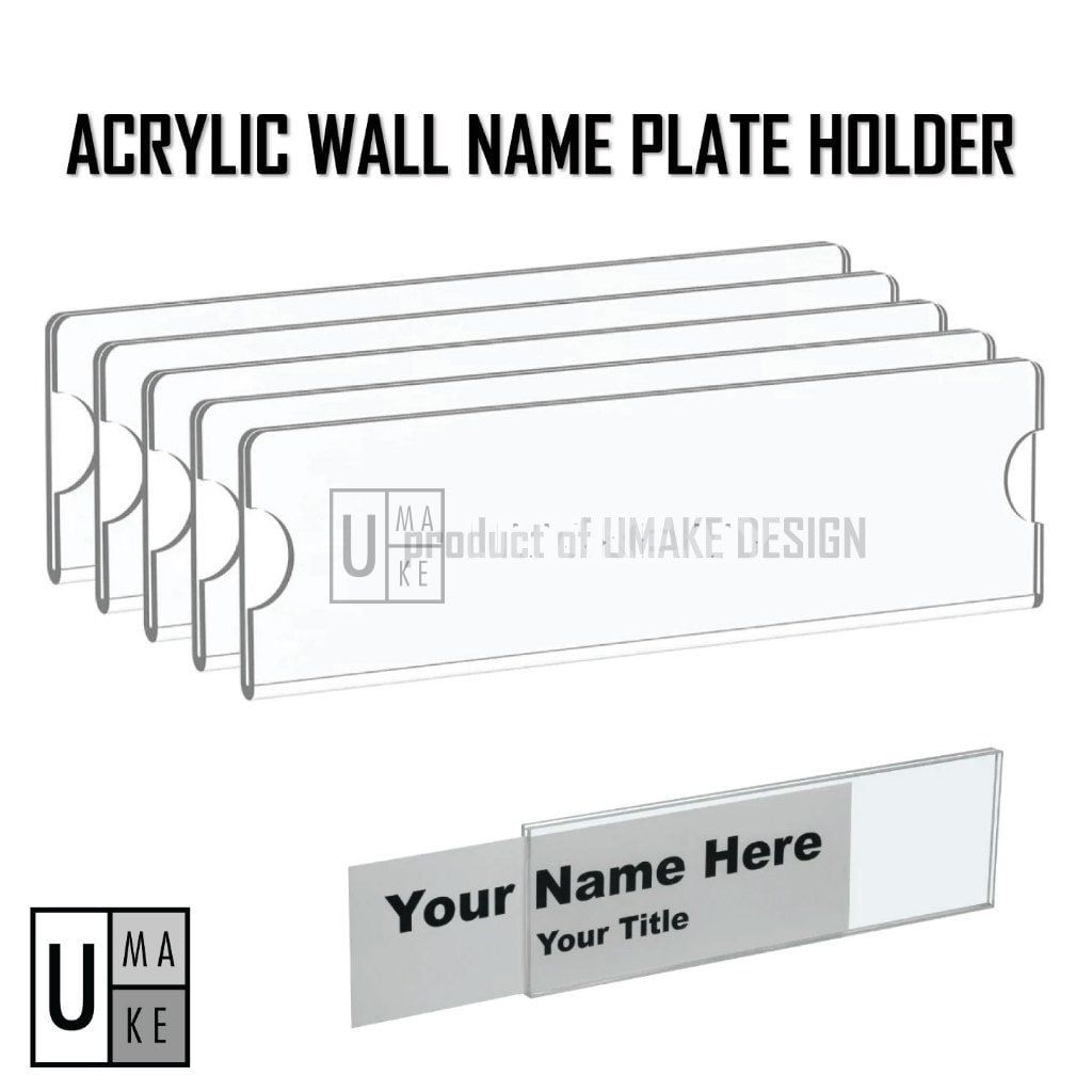 Acrylic Door Name Plate Holder (Slide-In)