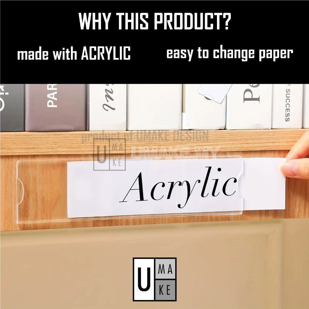 Acrylic Door Name Plate Holder (Slide-In)