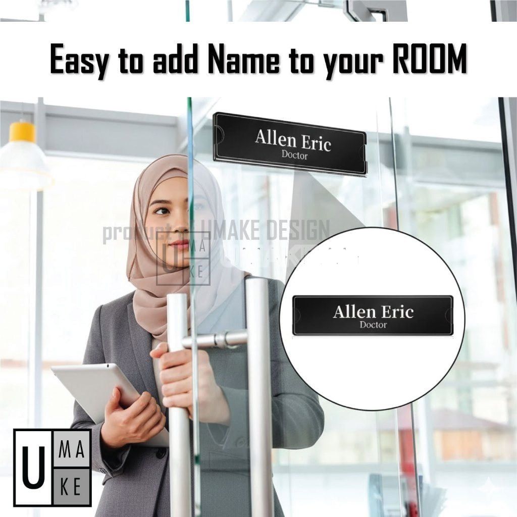 Acrylic Door Name Plate Holder (Slide-In)