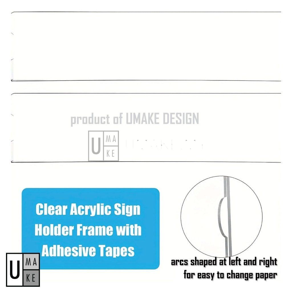 Acrylic Door Name Plate Holder (Slide-In)