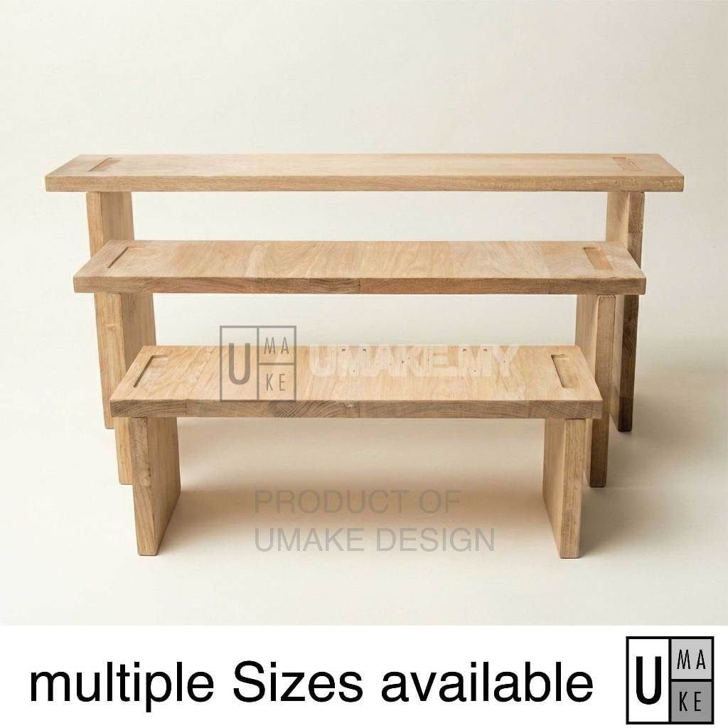 Rubber Wood Display Riser & Monitor Stand