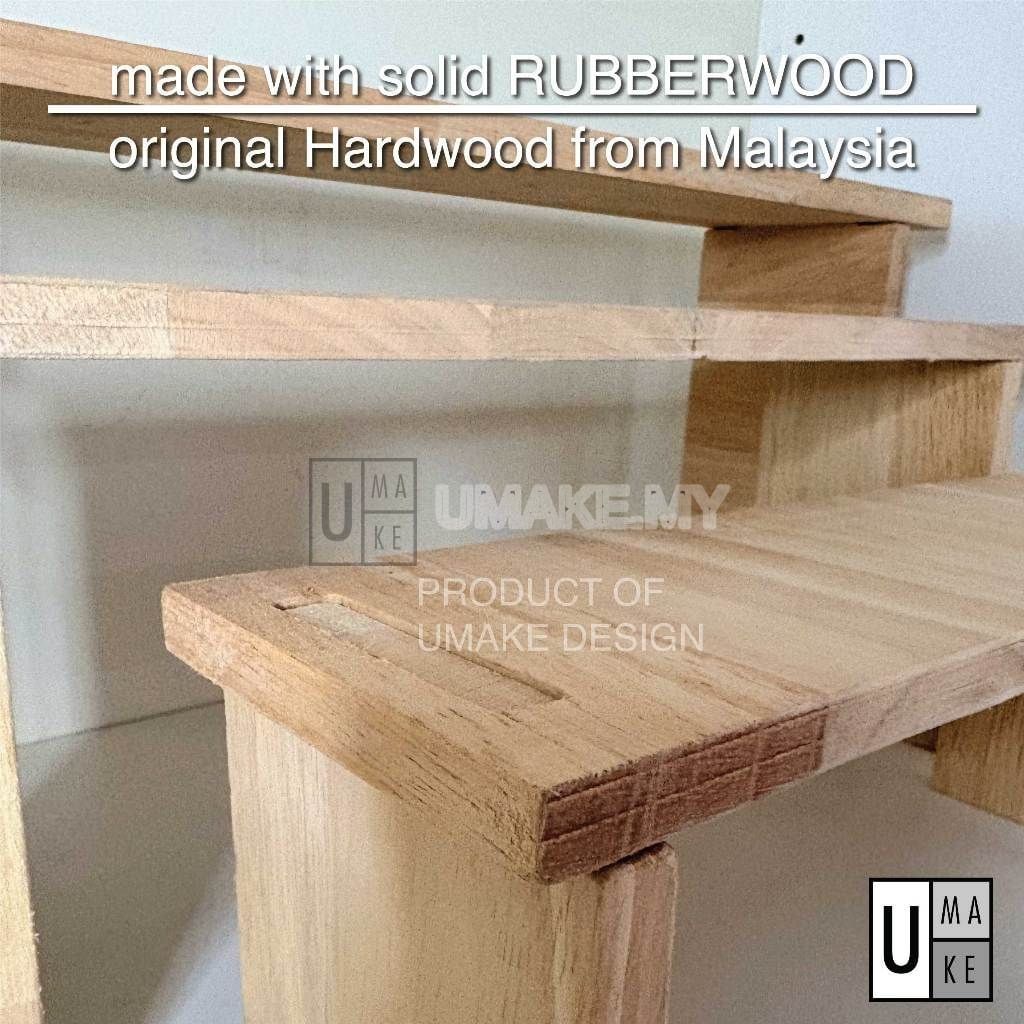 Rubber Wood Display Riser & Monitor Stand
