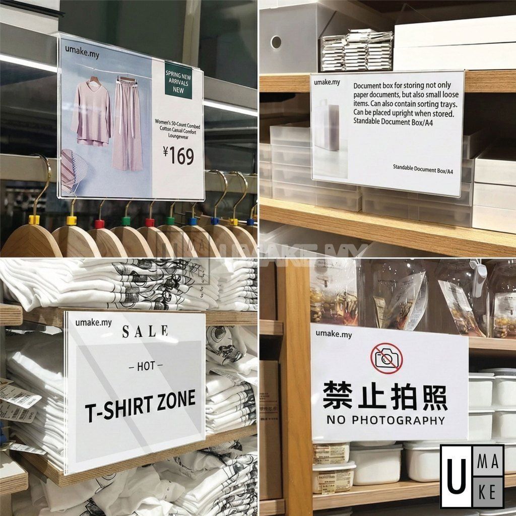 Flip-Top Shelf Price Label Holder