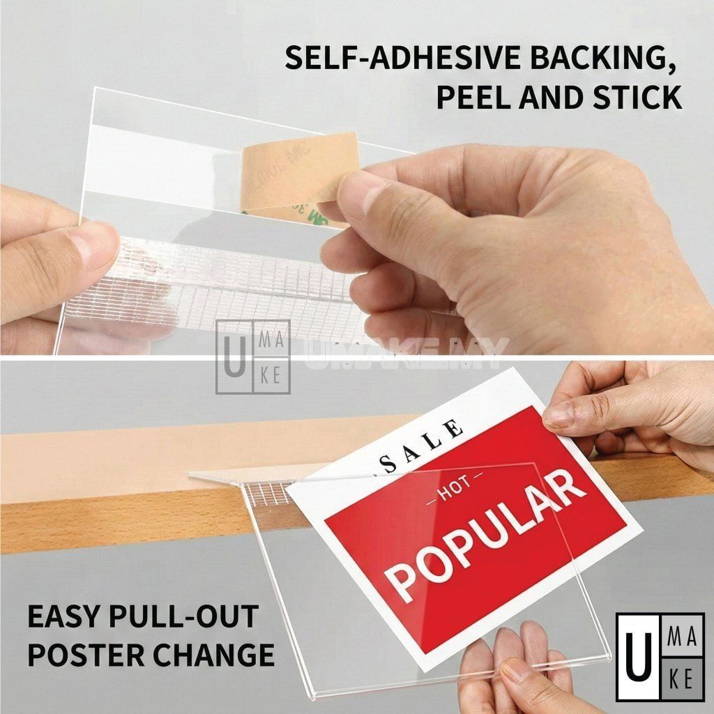 Flip-Top Shelf Price Label Holder