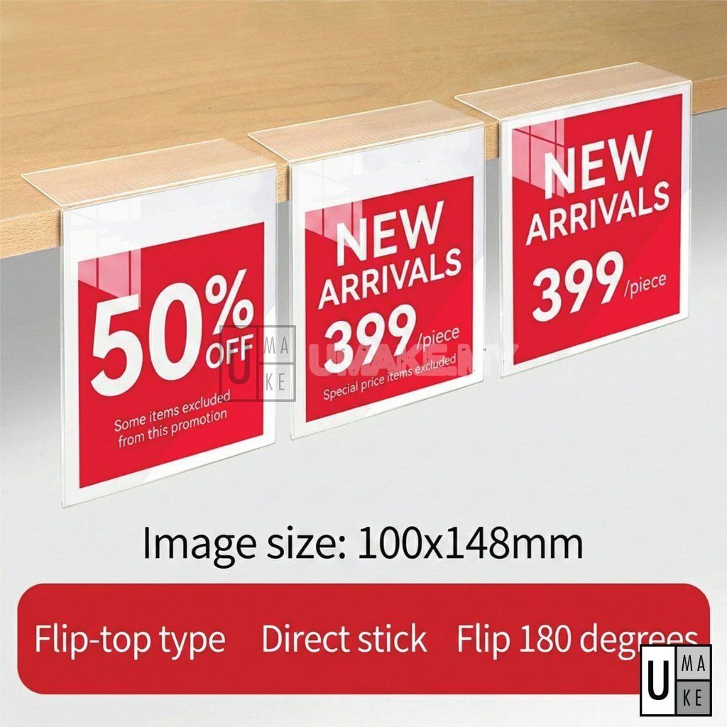 Flip-Top Shelf Price Label Holder