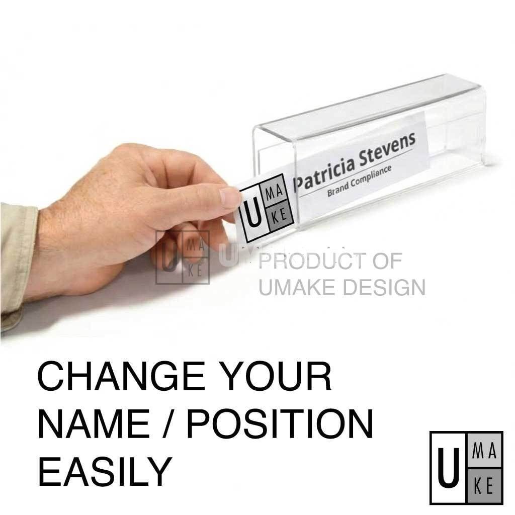 Acrylic Cubicle Name Plate Holder (Double-Sided)