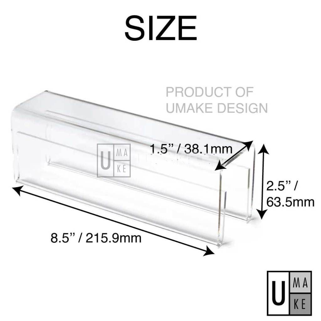 Acrylic Cubicle Name Plate Holder (Double-Sided)