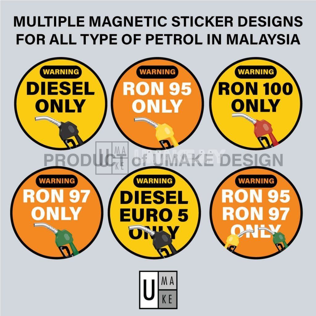 Fuel Type Magnet Sticker
