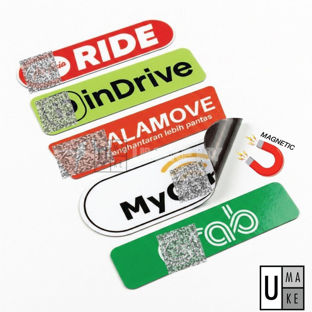 Magnetic E-Hailing Car Sticker (Outdoor Grade)