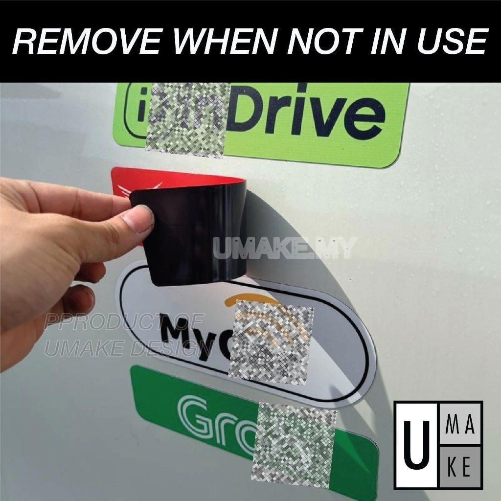 Magnetic E-Hailing Car Sticker (Outdoor Grade)