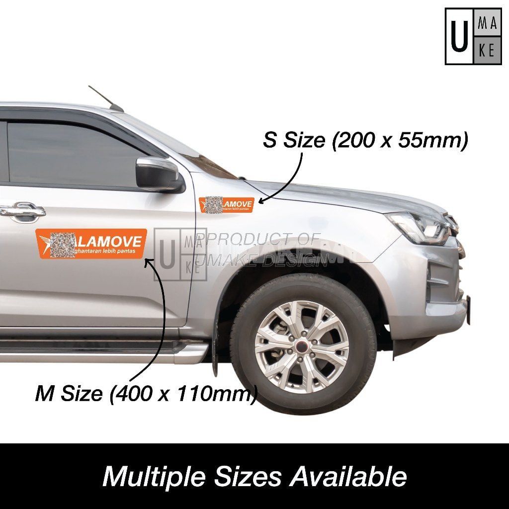 Magnetic E-Hailing Car Sticker (Outdoor Grade)